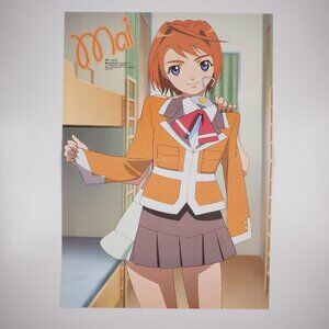 Anime girls Japanese illustration folded vintage double-sided poster NEW 035